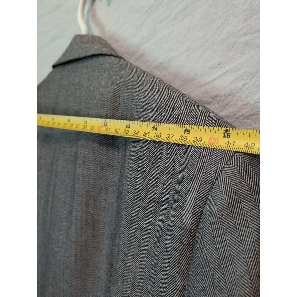 Michael Kors  Sport Coat Suit Blazer Jacket Men Textured Herringbone Gray 36R